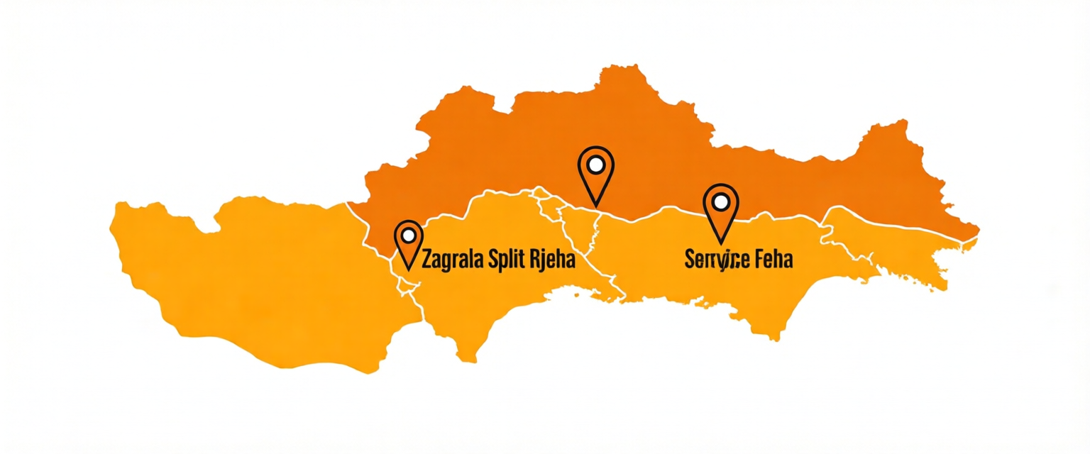 Croatia service coverage map