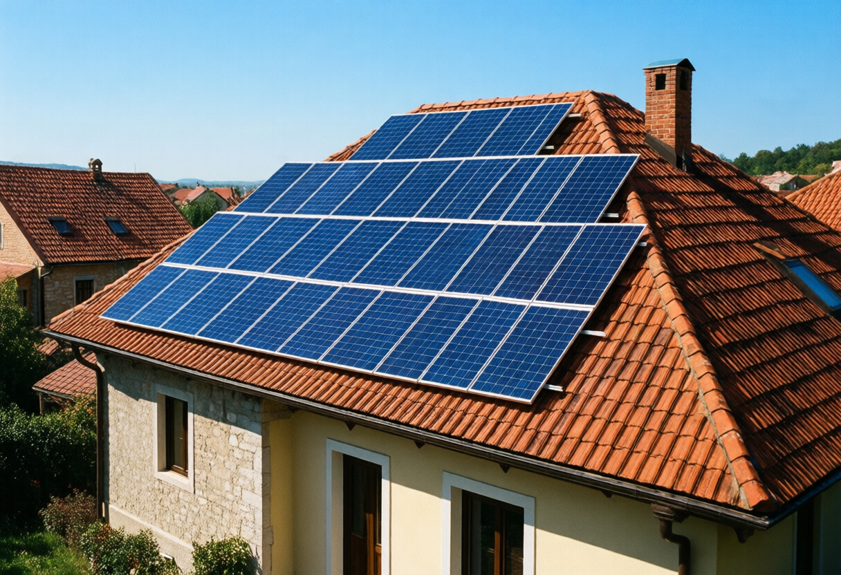 18 kWp solar system on tile roof — Velika Gorica